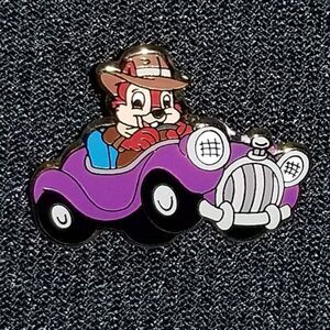Disney Pin Chip n Dale Rescue Ranger Purple Car Vintage 80's Cartoon VTG